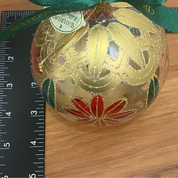 Vintage1999-2000 WATERFORD Holiday Heirlooms Celebration Ball Handblown Ornament - Picture 13 of 16